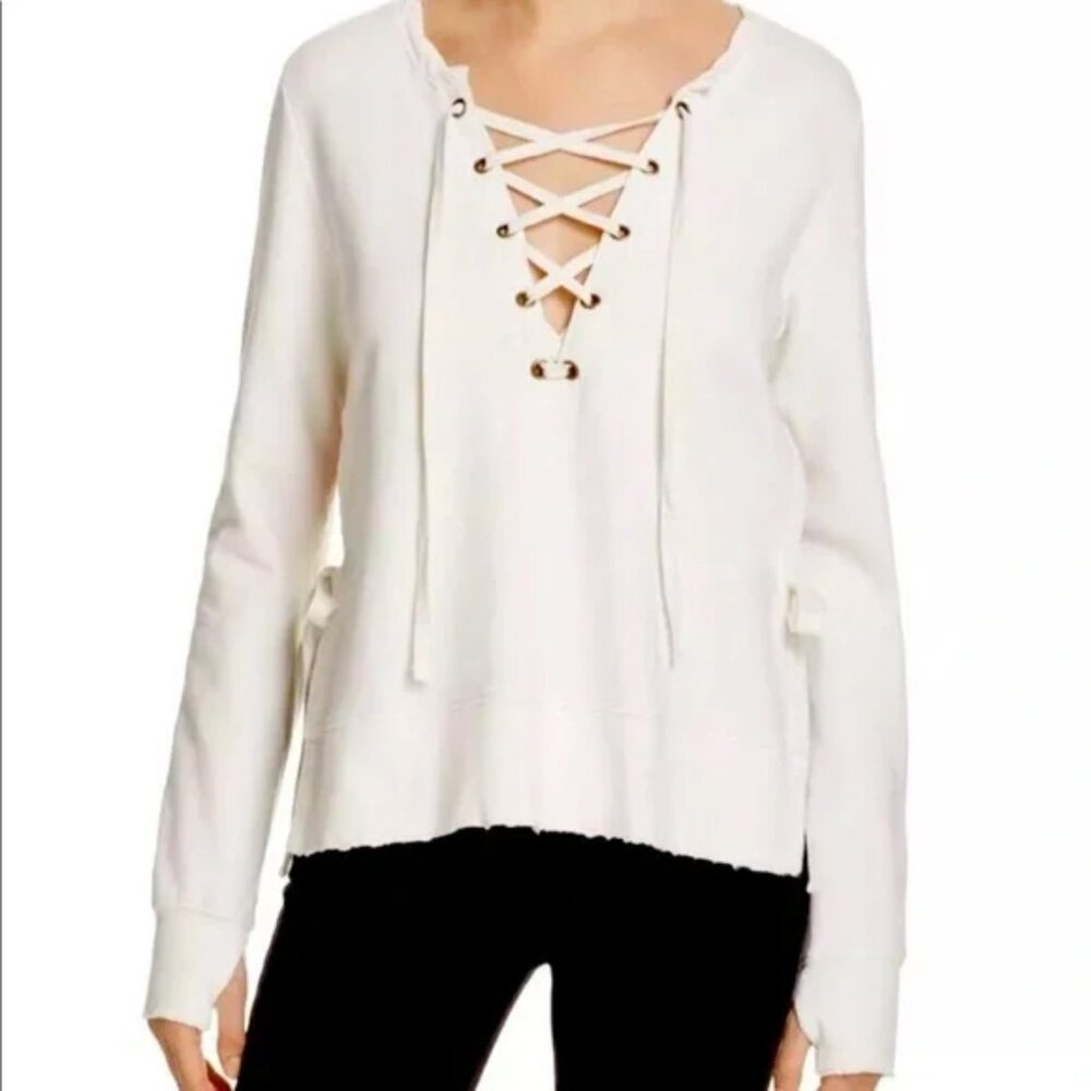 Lace Up Sweatshirt
